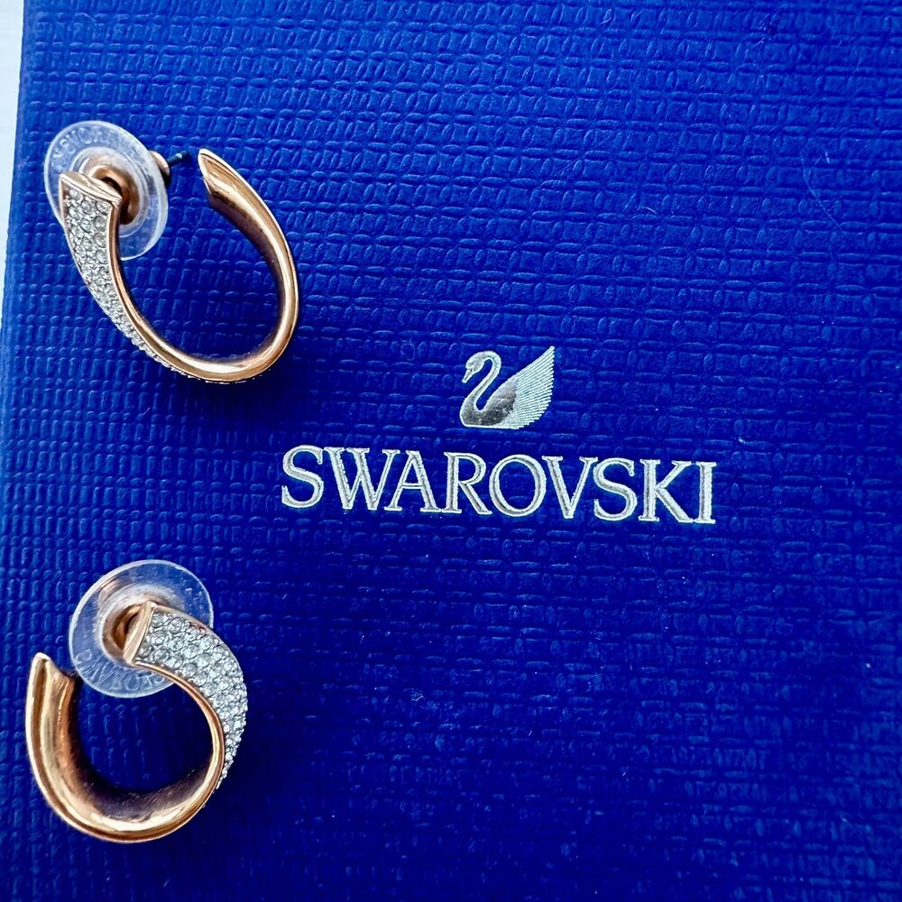 NWOT Swarovski Exist Rosegold Crystal Earring - Picture 8 of 16